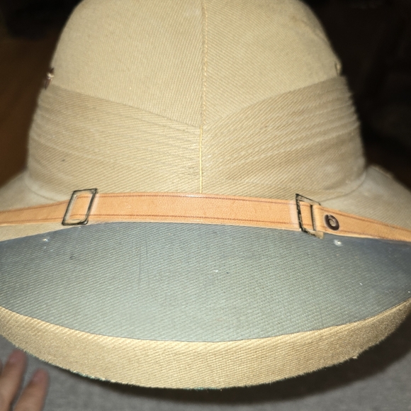 PITH HELMET,HAT CAP, SAFARI HELMET OR SOLA TOPI SIZE 7 1/4 Vintage - Picture 3 of 8